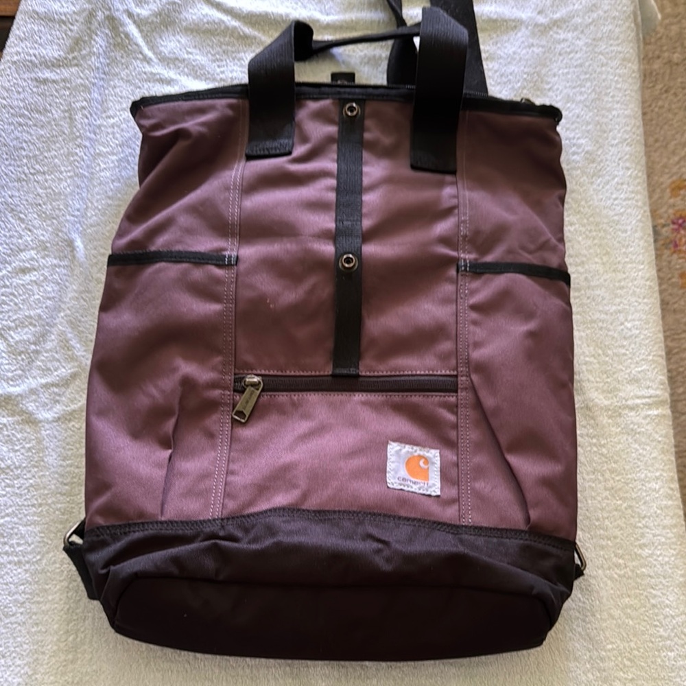 Carhartt Burgundy Backpack with Sturdy Construction and Modern Design